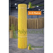 Doğal Kamış Bambu Çit 3X5M Bahçe Teras Balkon Gizlilik Perdesi Gölgelik Örtü