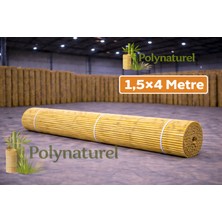 Doğal Kamış Bambu Çit 1,5X4M Bahçe Teras Balkon Gizlilik Perdesi Gölgelik Örtü