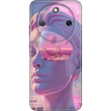 Senada Honor Magic 8 Lite Kılıf Desenli Baskılı Tpu Rubber Kapak Cyber Girl