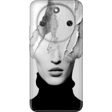 Nurdic Honor Magic 8 Lite  Uyumlu  Kılıf 0.4mm Lazer Kesim Silikon Kapak Art Girl