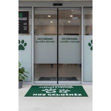 Valerine Life İsme Kişiye Firmaya Özel Veteriner Kliniği Pet Shop İş Yeri Kapı Önü Paspası 45x70cm