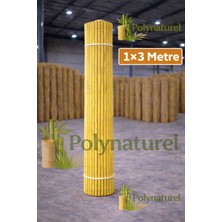 Doğal Kamış Bambu Çit 1X3M Bahçe Teras Balkon Gizlilik Perdesi Gölgelik Örtü