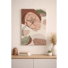 Artease Dekoratif Minimal Soyut Çiçek Kanvas Tablo