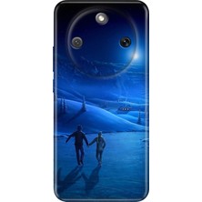 Nurdic Honor Magic 8 Lite Uyumlu Kılıf 0.4mm Lazer Kesim Silikon Kapak Cold Love