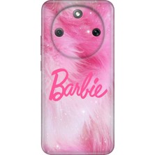 Honor Magic 8 Lite Kılıf Desenli Baskılı Tpu Rubber Kapak Pink Barb