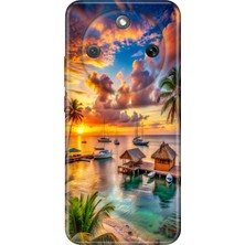 Senada Honor Magic 8 Lite Kılıf Desenli Baskılı Tpu Rubber Kapak Beach Summer