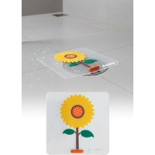 Omilife Ayçiçeği Kare Silikon Kötü Koku Önleyici Gider Kapağı – Banyo, Mutfak, Balkon Lavabo Tıpası 14,5X14,5 cm