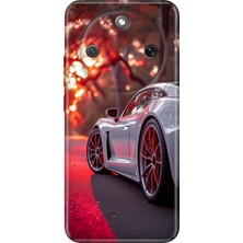 Honor Magic 8 Lite Kılıf Desenli Baskılı Tpu Rubber Kapak Spor Araba
