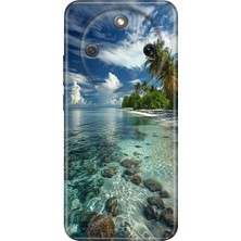 Honor Magic 8 Lite Kılıf Desenli Baskılı Tpu Rubber Kapak Maldivler 50