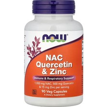Now Foods N-Acetyl-C - Quercetin & Zinc │ 1,000MG N-, 500MG Quercetin & 15MG Zinc │ 90 Capsules