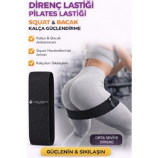 444 Marka Pilates Lastiği Squad Bandı Orta Sert Squat Bant Fitness Kalça Egzersizi Direnç Bandı Lastiği Loop