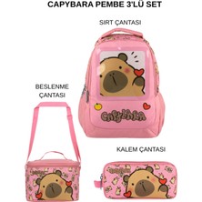 Ümit Çanta Capybara Ilkokul 3’lü Okul Çanta Seti – Pembe
