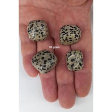 Pozitif Doğal Taş Dalmaçyalı Jasper 50 Gram Tamburlu Parçalar 225
