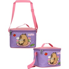 Ümit Çanta Capybara Ilkokul Termal Beslenme Çantası – Mor & Pembe 23 × 15 × 16
