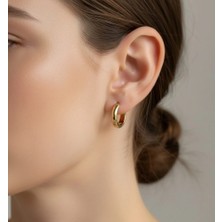 Suzi Shine Mini Kalın Halka Çelik Küpe