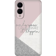 Nurdic Samsung Galaxy S25 Edge Kılıf 0.4mm Lazer Kesim Silikon Kapak Happen