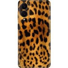 Nurdic Samsung Galaxy S25 Edge Kılıf 0.4mm Lazer Kesim Silikon Kapak Leopar Kürk