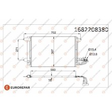 Eurorepar Klıma Radyatörü Golf5-Golf6-Jetta-A3-Leon-Octavıa 2004-2013 8fc 351 301-041 1K0820411Q