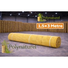 Doğal Kamış Bambu Çit 1,5X3M Bahçe Teras Balkon Gizlilik Perdesi Gölgelik Örtü