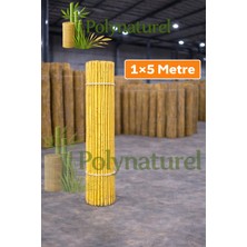 Doğal Kamış Bambu Çit 1X5M Bahçe Teras Balkon Gizlilik Perdesi Gölgelik Örtü