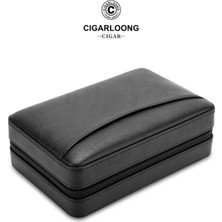 Cigarloong Cıgarloong Puro Çantası Humidor Özellikli Siyah Ispanyol Sediri