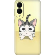 Nurdic Samsung Galaxy S25 Edge Uyumlu Kılıf Silikon Desenli Tam Koruma Resimli Tekir Kedicik