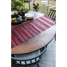 Arma House Bordo Pileli Modern Lazer Kesim Runner