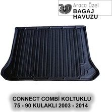 Elorcar Ford Connect Combi Koltuklu 75 - 90 Kulaklı 2003 - 2014 3D Bagaj Havuzu
