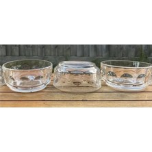 Bosphorus 3 Adet Cam Kase,cerezlık,dondurma,kuruyemiş,kahvaltılık,recellık 10,5X10,5X5CM