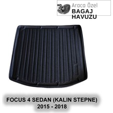 Elorcar Ford Focus 4 Sedan (Kalın Stepne) 2015 - 2018 3D Bagaj Havuzu