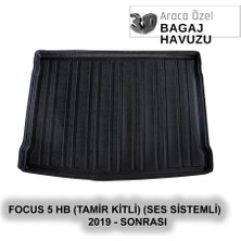 Elorcar Ford Focus 5 Hb (Tamir Kitli) (Ses Sistemli) 2019 - Sonrası 3D Bagaj Havuzu
