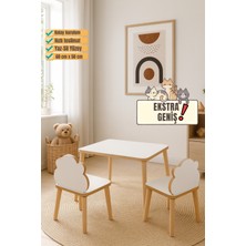 Mesavista Çocuk Aktivite Masası, Etkinlik Masası, Çocuk Düz Çalışma Masası- Sandalye Takımı Yaz- Sil Yüzey