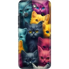 Nurdic Honor Magic 8 Lite Uyumlu Kılıf Resimli Desenli Silikon Kedicikler