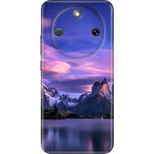 Honor Magic 8 Lite Kılıf Desenli Baskılı Tpu Rubber Kapak Kuzey