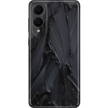 Nurdic Samsung Galaxy S25 Edge Kılıf 0.4mm Lazer Kesim Silikon Kapak Siyah Beton