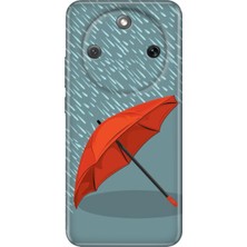 Nurdic Honor Magic 8 Lite Uyumlu Kılıf Silikon Desenli Tam Koruma Resimli Kırmızı Şemsiye