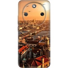 Nurdic Honor Magic 8 Lite Uyumlu Kılıf 0.4mm Lazer Kesim Silikon Kapak Galata