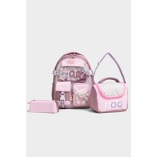 My Polo 2035 Üçlü Set  çocuk  İlkokul Ortaokul Çantası Sırt Çantası Okul Çantası Çok Bölmeli Ortopedik Sırt