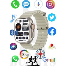 Normadia Oppo A73 Uyumlu Akıllı Saat Watch 8 Ultra 49MM Amoled Ekran Konuşma Özellikli