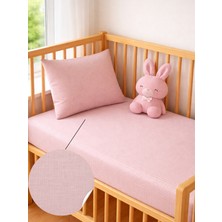 Ozz Baby Park Beşik %100 Pamuk Cotton Çocuk & Bebek Çarşafı lastikli (70X120X16CM)1 Adet Fermuarlı Yastık Kılıfı (35X45)