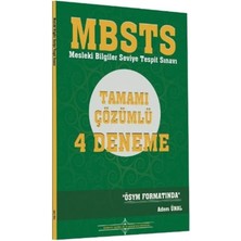 Mesleki Bilgiler Seviye Tespit Sınavı 4 Çözümlü Deneme (Mbsts)