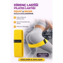 444 Marka Pilates Lastiği Squad Bandı Orta Sert Squat Bant Fitness Kalça Egzersizi Direnç Bandı Lastiği Loop