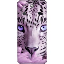 Senada Honor Magic 8 Lite Kılıf Desenli Baskılı Tpu Rubber Kapak Beyaz Kaplan