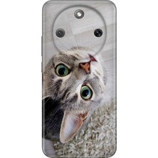 Senada Honor Magic 8 Lite Kılıf Desenli Baskılı Tpu Rubber Kapak Evdeki Kedi