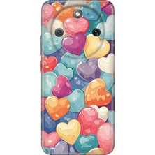Senada Honor Magic 8 Lite Kılıf Desenli Baskılı Tpu Rubber Kapak Heart Pattern