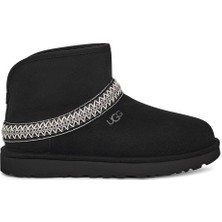 UGG Kadın Bilek Desenli Süet Siyah Bot & Bootie 1158262-SİYAH