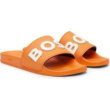 Boss Erkek Yumuşak Tabanlı Marka Logolu Rahat Açık Turuncu Terlik 50498241-829