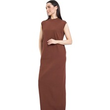 Fezzal Büyük Beden(44-48) Battal Sıfır Kollu Ribana Elbise