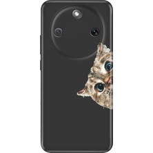 Nurdic Honor Magic 8 Lite Uyumlu Kılıf 0.4mm Lazer Kesim Silikon Kapak Cat Look