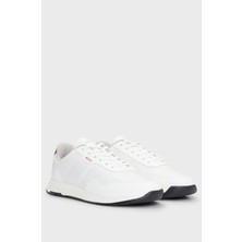 Boss Erkek Marka Logolu Rahat Taban Bağıcıklı Beyaz Sneaker 50523180-100
